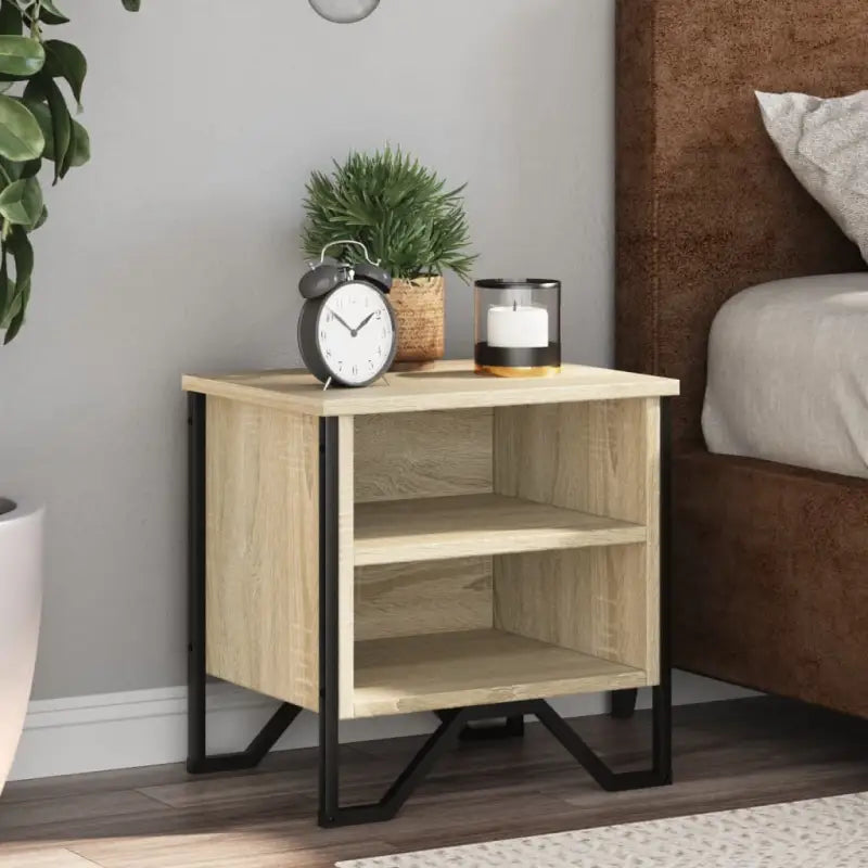 Nachtkastjes met stevig tafelblad en timeless ontwerp - Sonoma eiken / 2 - Nachtkastjes