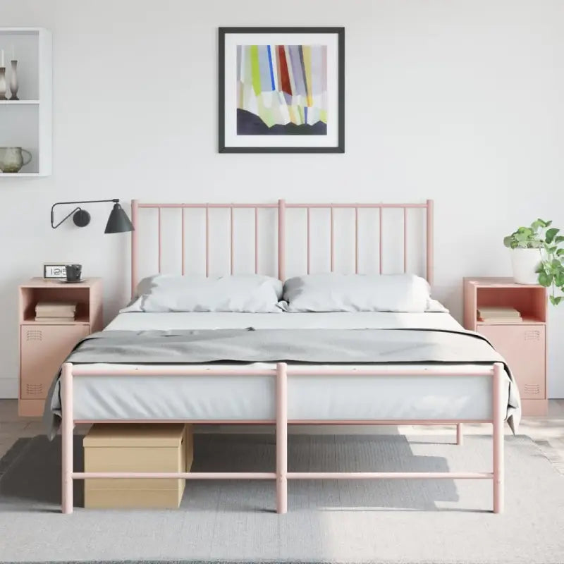 Nachtkastjes met trendy ontwerp van koudgewalst staal - Roze / 2 - Nachtkastjes