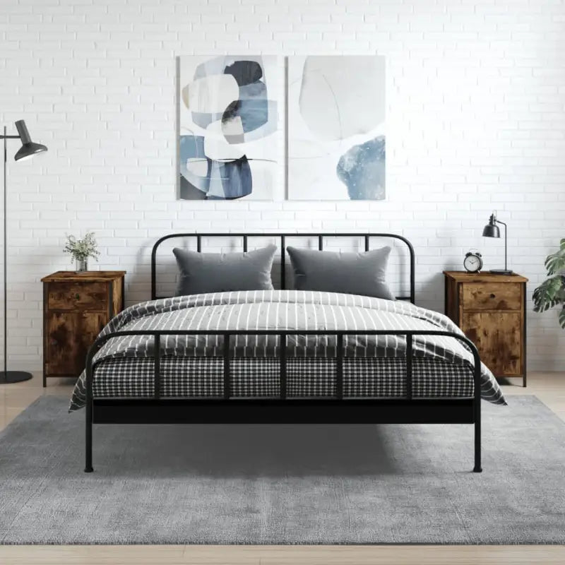 Nachtkastjes van bewerkt hout met elegant en tijdloos ontwerp - Gerookt eiken / 2 - Nachtkastjes
