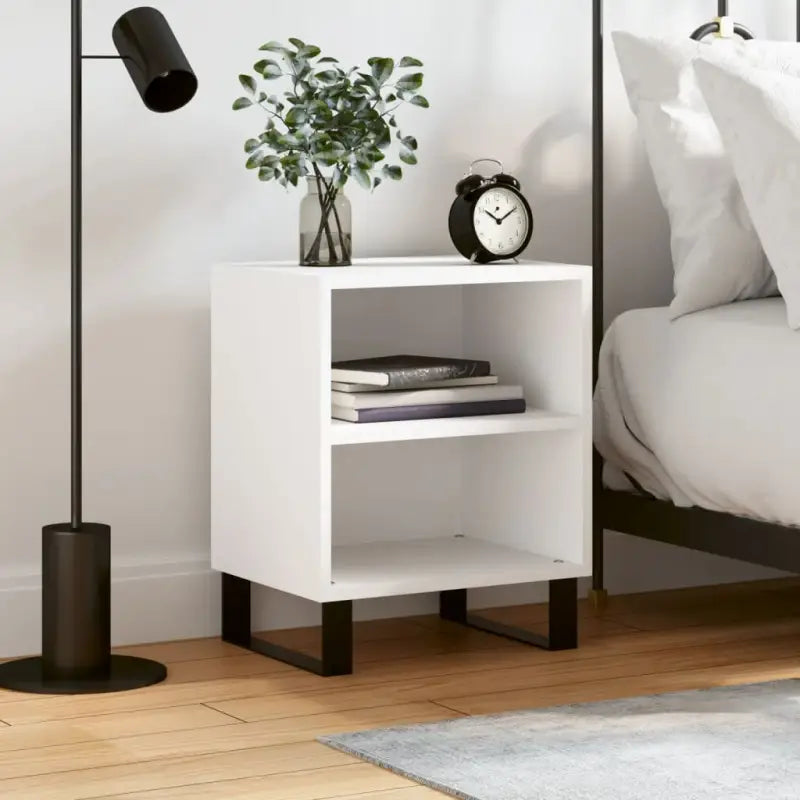 Nachtkastjes van bewerkt hout met elegant en tijdloos ontwerp - Wit / 1 - Nachtkastjes