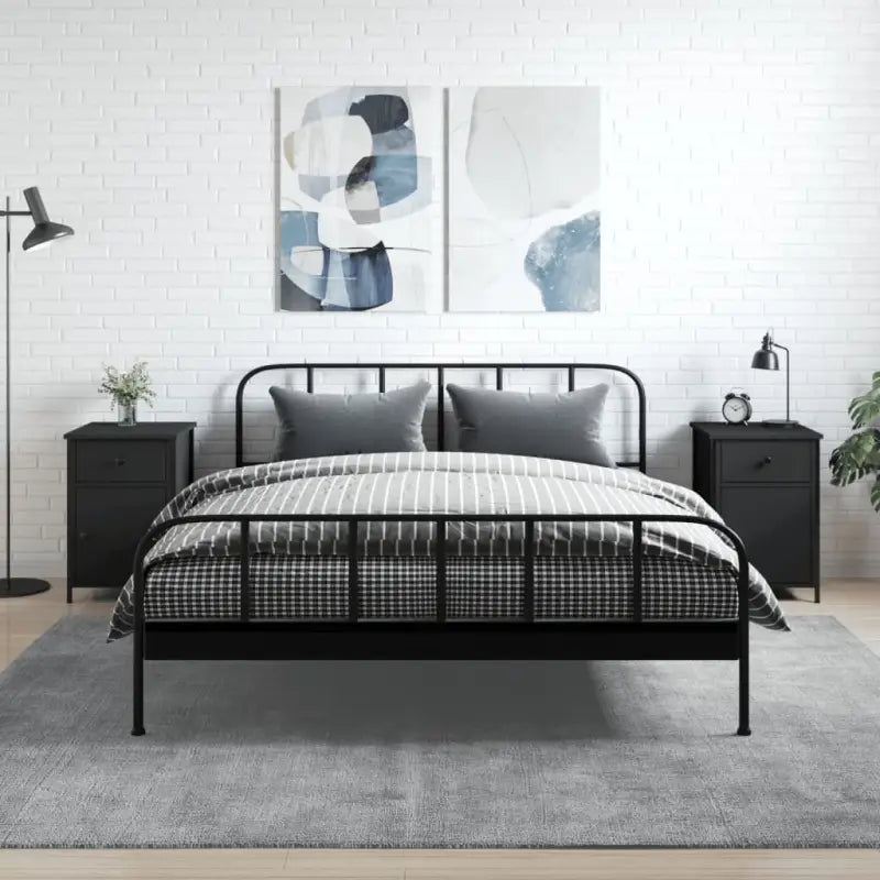 Nachtkastjes van bewerkt hout met elegant en tijdloos ontwerp - Zwart / 2 - Nachtkastjes