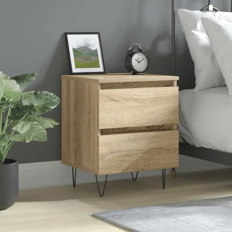Nachtkastjes van bewerkt hout met elegant ontwerp en duurzame kwaliteit - Sonoma eiken / 1 - Nachtkastjes