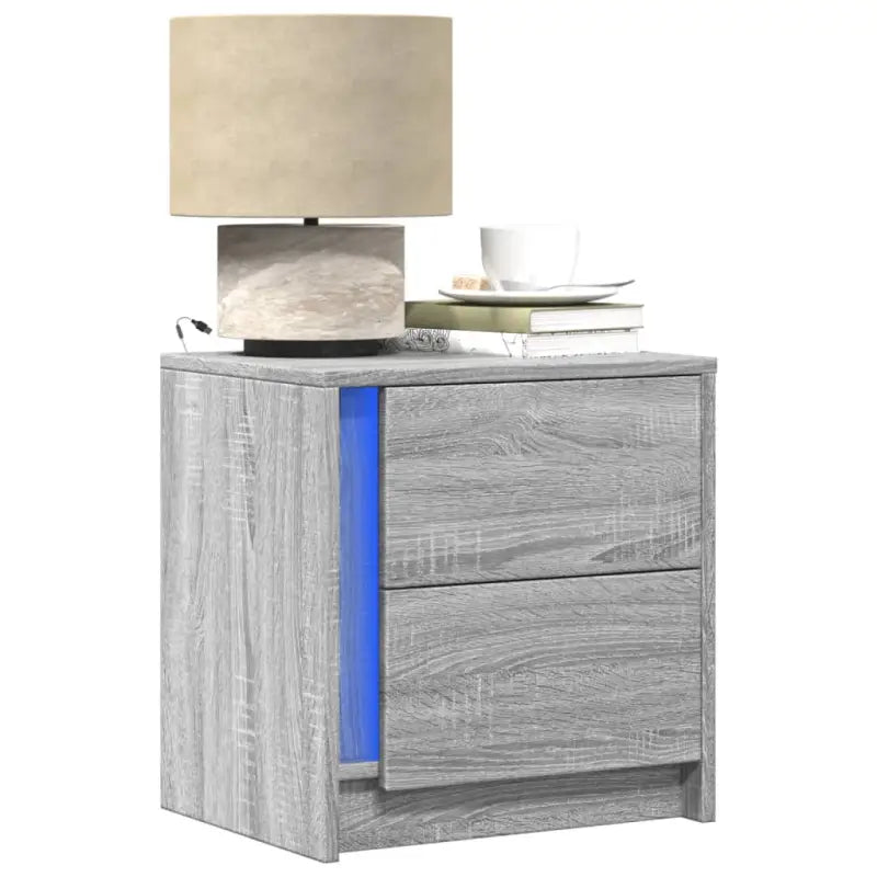 Nachtkastjes van bewerkt hout met tijdloze charme en eenvoudige installatie - Grijs sonoma / 2 - Nachtkastjes