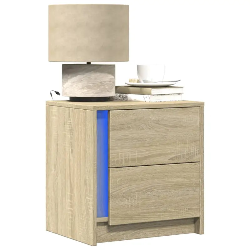 Nachtkastjes van bewerkt hout met tijdloze charme en eenvoudige installatie - Sonoma eiken / 2 - Nachtkastjes