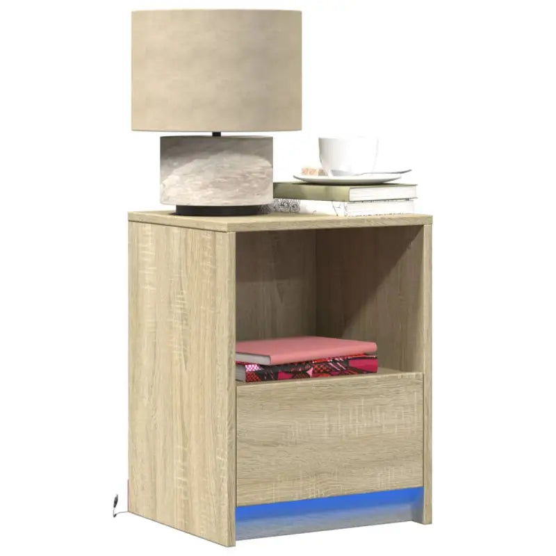 Nachtkastjes van bewerkt hout met tijdloze charme voor woonkamer of slaapkamer - Sonoma eiken / 2 - Nachtkastjes