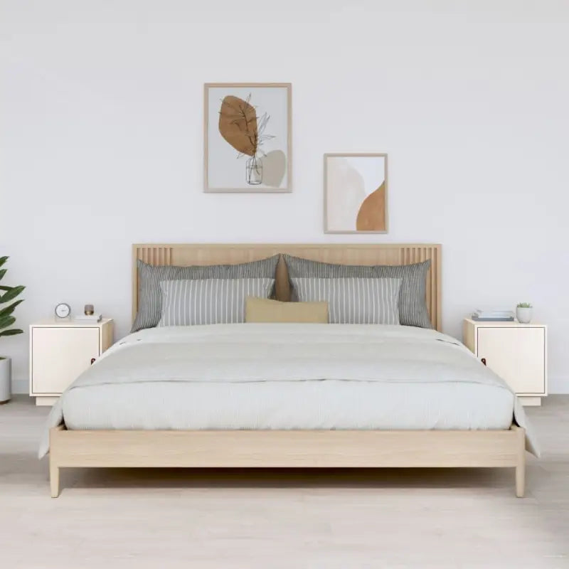 Nachtkastjes van massief Grenenhout voor decoratieve spullen - Wit / 2 - Nachtkastjes