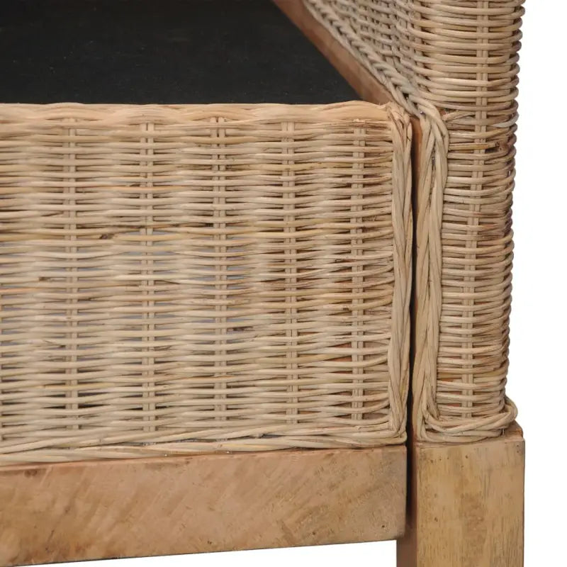 Natuurlijk rattan bank met levering bevat voor stijl en functionaliteit - Banken