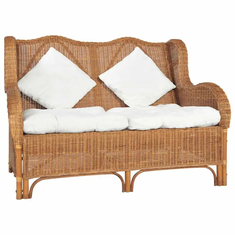 Natuurlijk Rattan Banken - Elegante en eenvoudige fauteuil voor elke ruimte - Lichtbruin / Tweezitsbank - Banken
