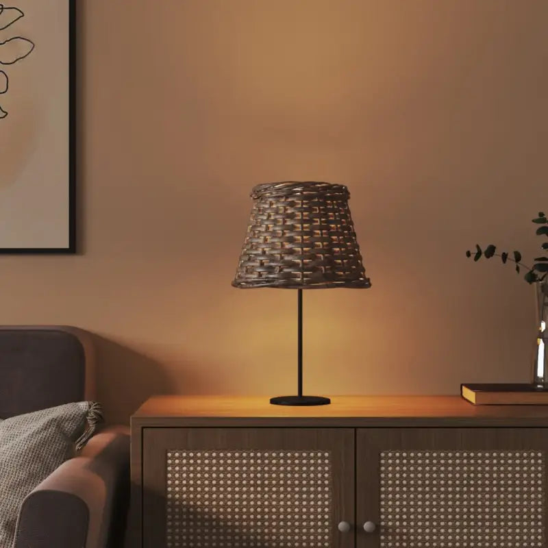 Natuurlijke wicker lampenkap met houder gat voor sfeervolle verlichting - Lampenkappen