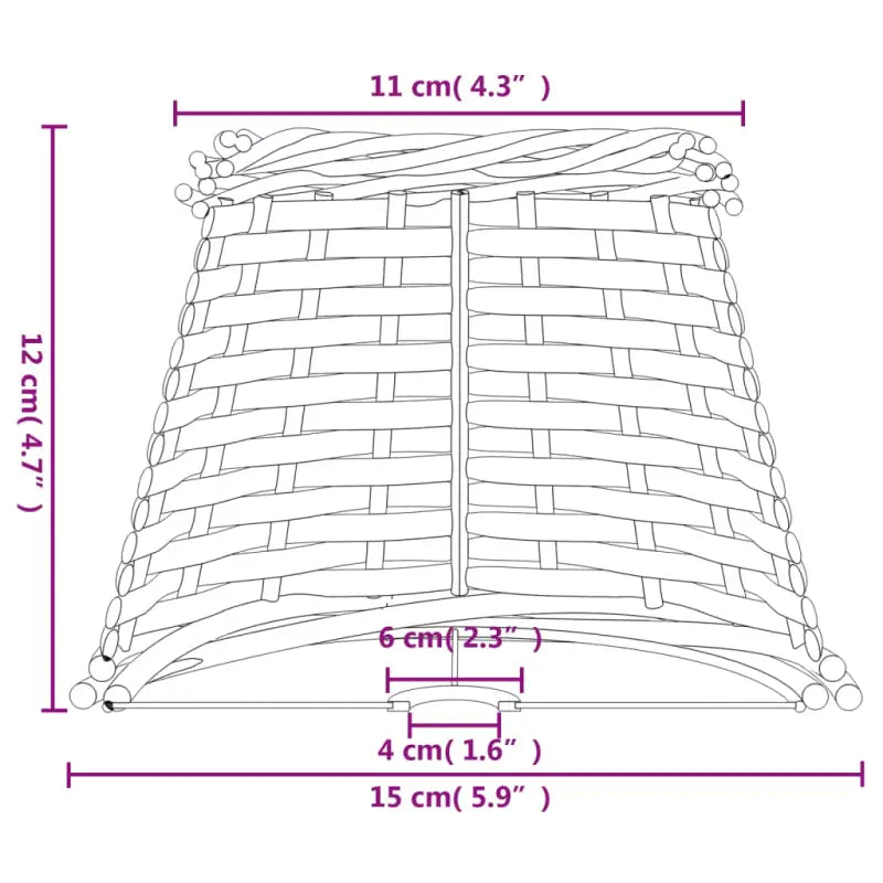 Natuurlijke wicker lampenkap met houder gat voor sfeervolle verlichting - Lampenkappen