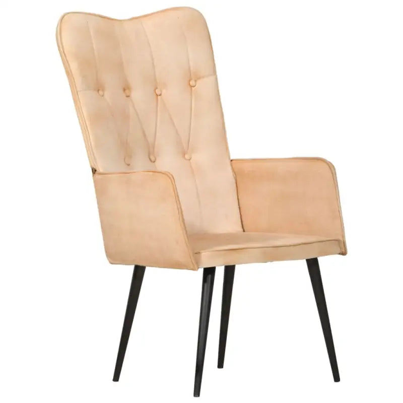 Ontspanningsfauteuil met waterafstotend canvas voor woonkamer of slaapkamer - Crème / 1 / Canvas - Fauteuils &