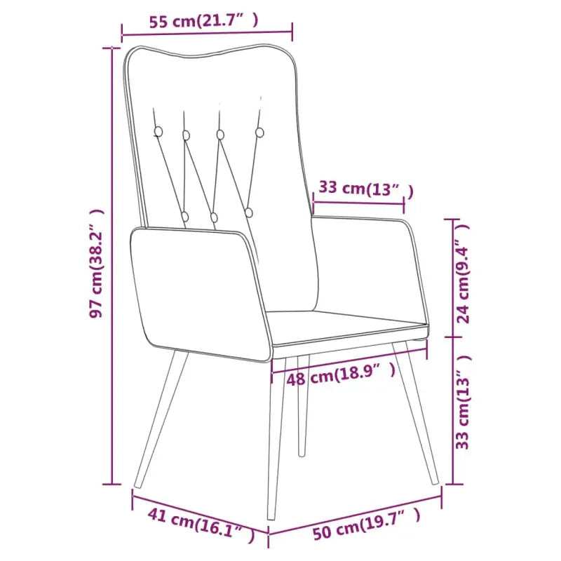 Ontspanningsfauteuil met waterafstotend canvas voor woonkamer of slaapkamer - Fauteuils & Relaxfauteuils