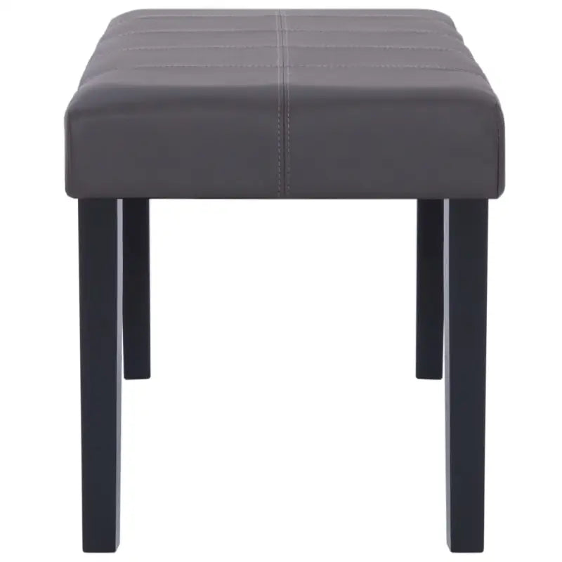 Opberg- en halbankje met houten frame en kunstleer bekleding - Grijs - Opberg- & halbankjes