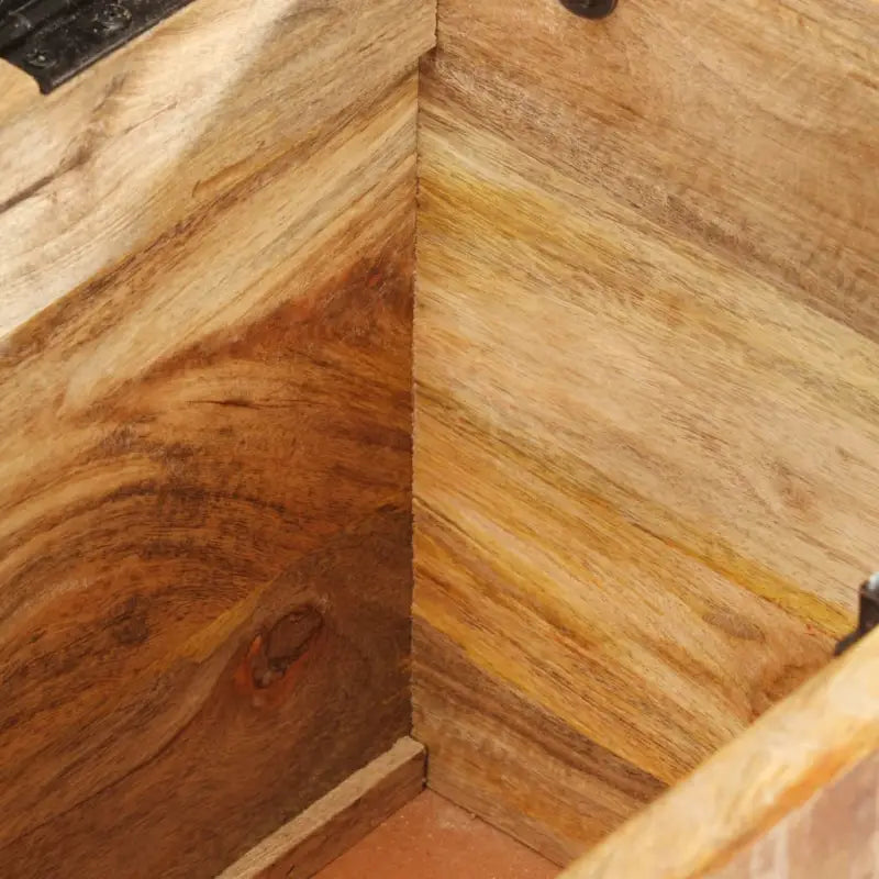 Opberg- en halbankje van massief mangohout met eenvoudige stijl - massief mangohout - Opberg- & halbankjes