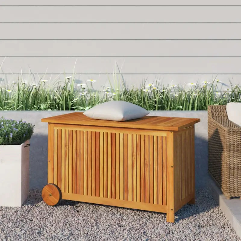 Opbergbox van massief acaciahout voor tuin en binnengebruik - Opbergboxen voor buiten