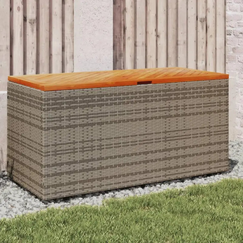 Opbergbox voor buiten in poly rattan voor andere spullen eenvoudig schoon maken - Grijs / 110 x 50 x 54 cm