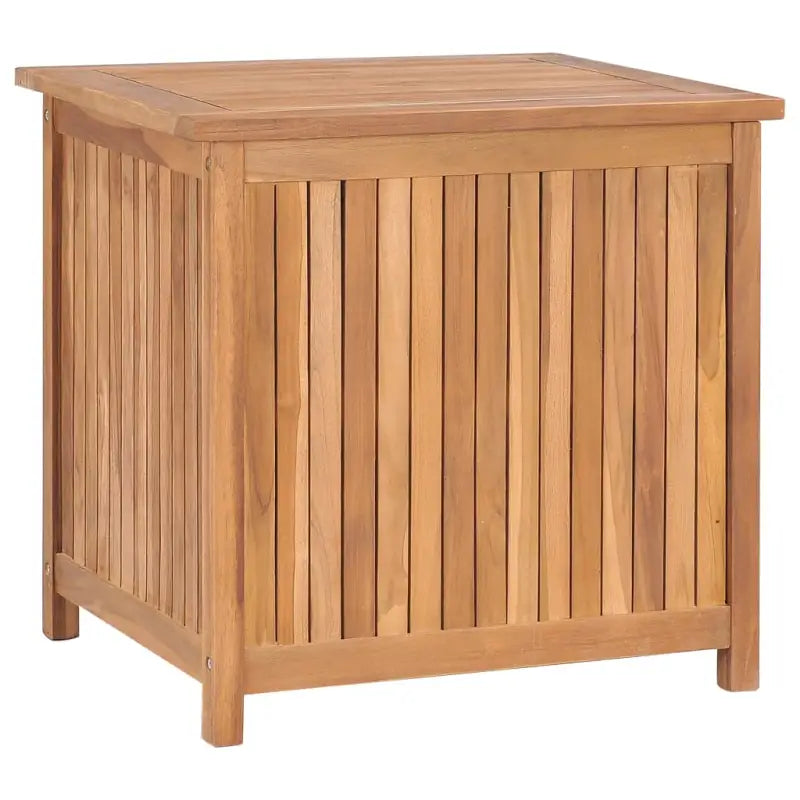 Opbergbox voor buiten van massief teakhout met eenvoudig deksel - 60 x 50 x 58 cm - Opbergboxen voor buiten