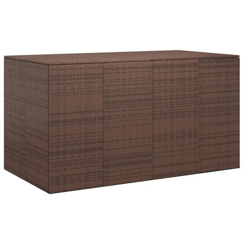 Opbergbox voor buiten van PE Rattan voor kussens - Bruin / 194 x 100 x 103 cm - Opbergboxen voor buiten