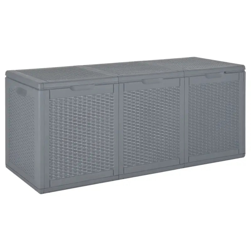 Opbergbox voor buiten van stevig weerbestendig materiaal - Grijs / 270 l / Rattanontwerp - Opbergboxen voor buiten