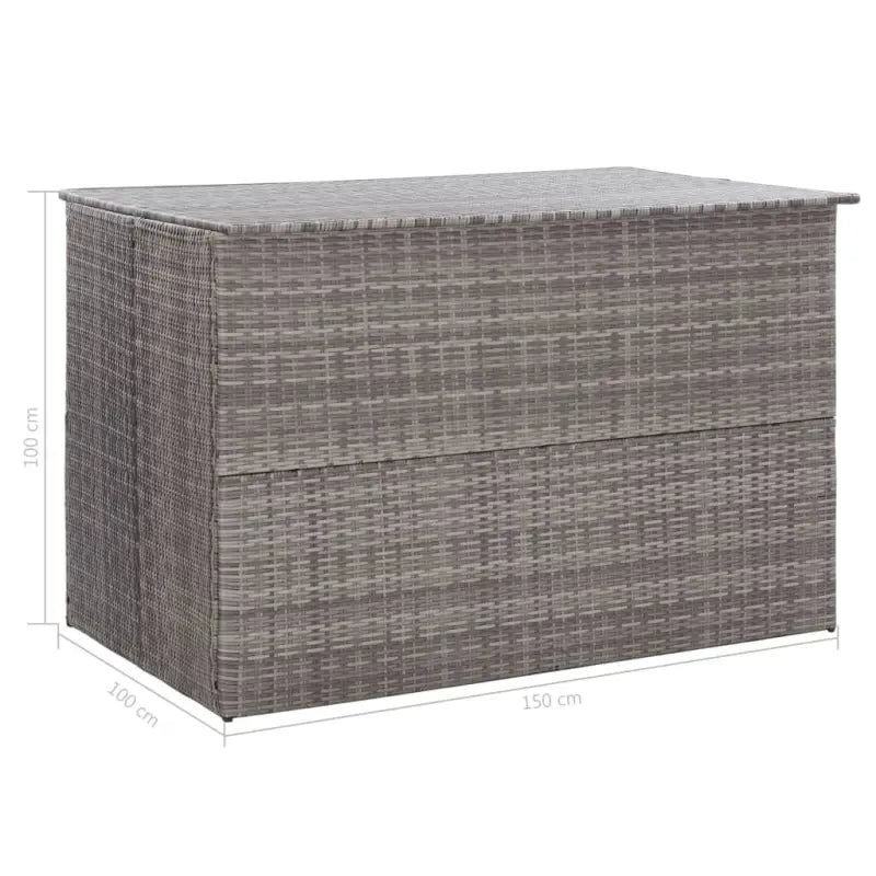Opbergboxen voor buiten met poly rattan en gepoedercoat stalen frame - Opbergboxen voor buiten