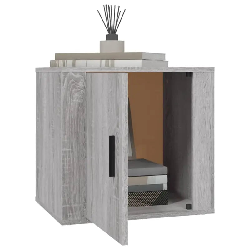 Opbergkast Grijs Sonoma met stabiel blad en elegant ontwerp - Opbergkasten & lockerkasten