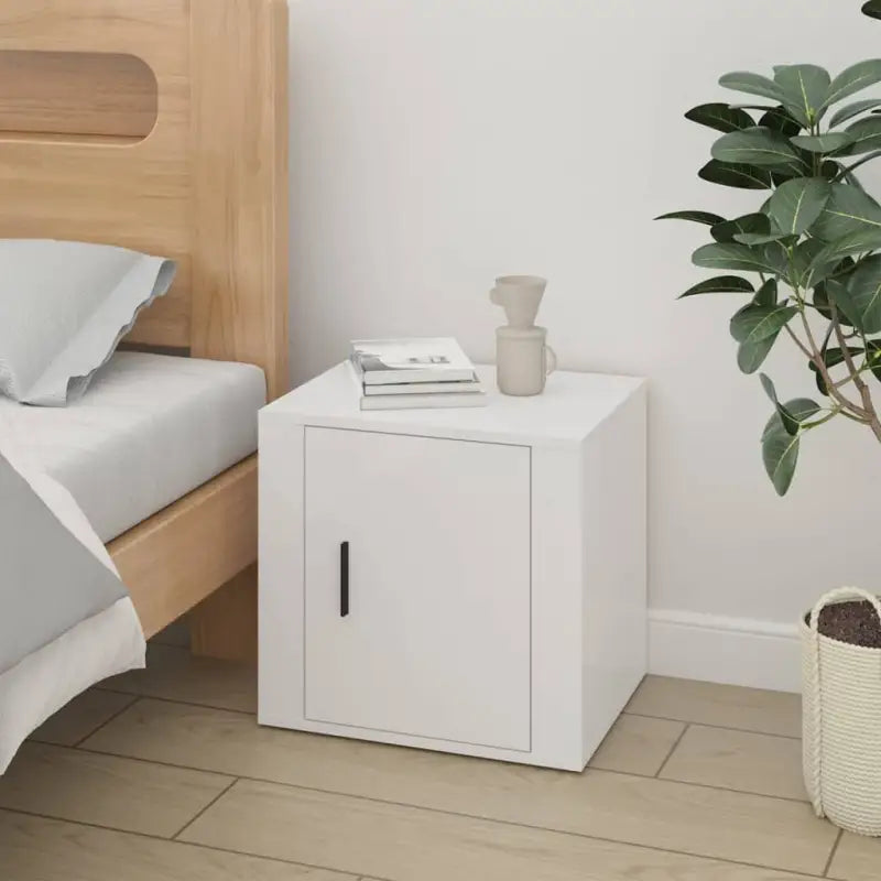 Opbergkast Grijs Sonoma met stabiel blad en elegant ontwerp - Hoogglans wit / 1 - Opbergkasten & lockerkasten