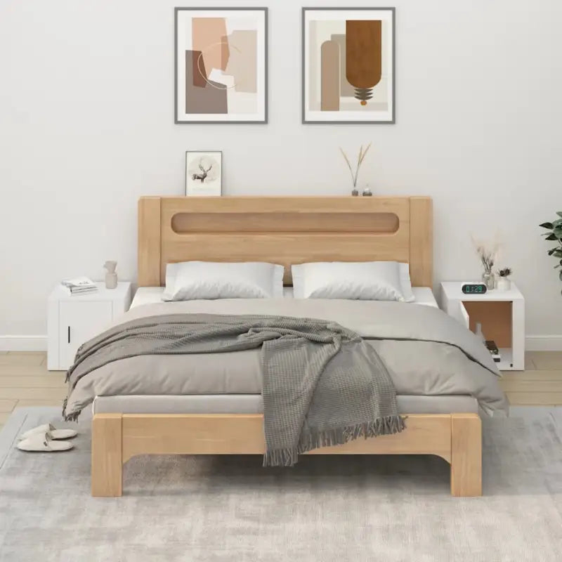 Opbergkast Grijs Sonoma met stabiel blad en elegant ontwerp - Wit / 2 - Opbergkasten & lockerkasten