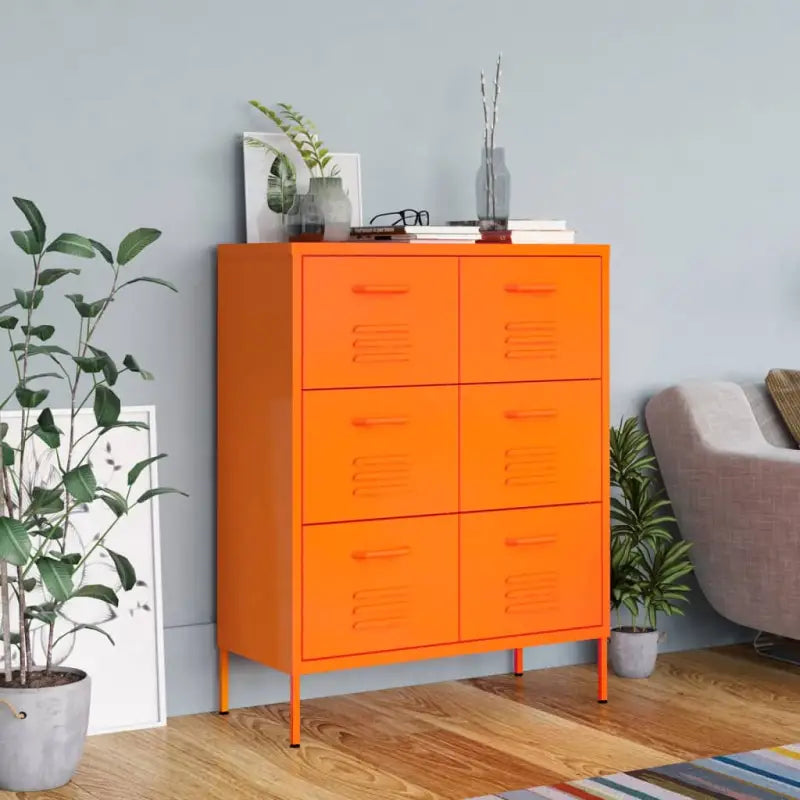 Opbergkast met 3-sectie kogellagergeleiders voor stevigheid en overzicht - Oranje / 1 - Opbergkasten & lockerkasten