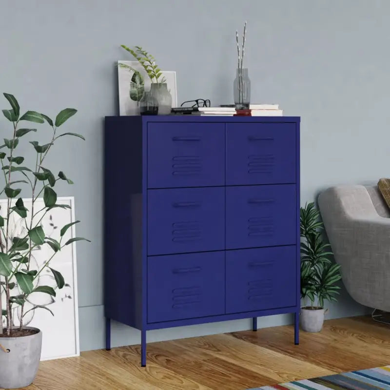 Opbergkast met 3-sectie kogellagergeleiders voor stevigheid en overzicht - Marineblauw / 1 - Opbergkasten & lockerkasten