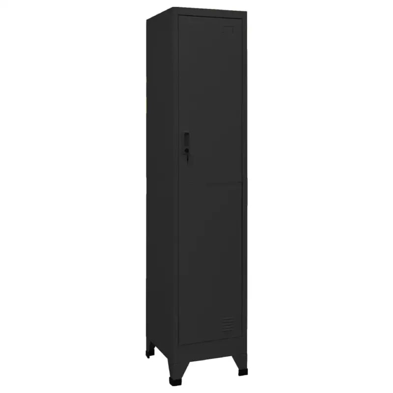 Opbergkast met afsluitbare deur voor kantoor of ruimte decoratie - Zwart / 1 / Met 1 locker - Opbergkasten &