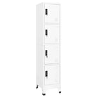 Opbergkast met afsluitbare deur voor kantoor of ruimte decoratie - Wit / 1 / Met 4 lockers - Opbergkasten & lockerkasten