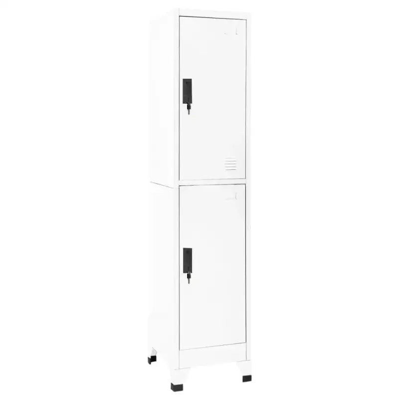 Opbergkast met afsluitbare deur voor kantoor of ruimte decoratie - Wit / 1 / Met 2 lockers - Opbergkasten & lockerkasten