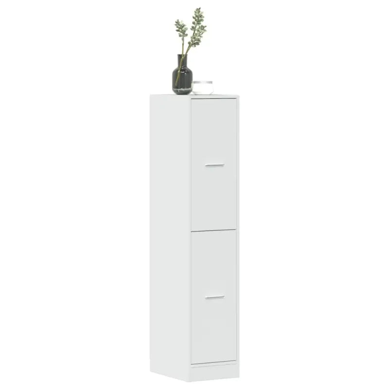 Opbergkast met bewerkt hout voor stijlvol en duurzaam opbergen - Hoogglans wit / 30 x 41 x 144.5 cm / 1 - Opbergkasten