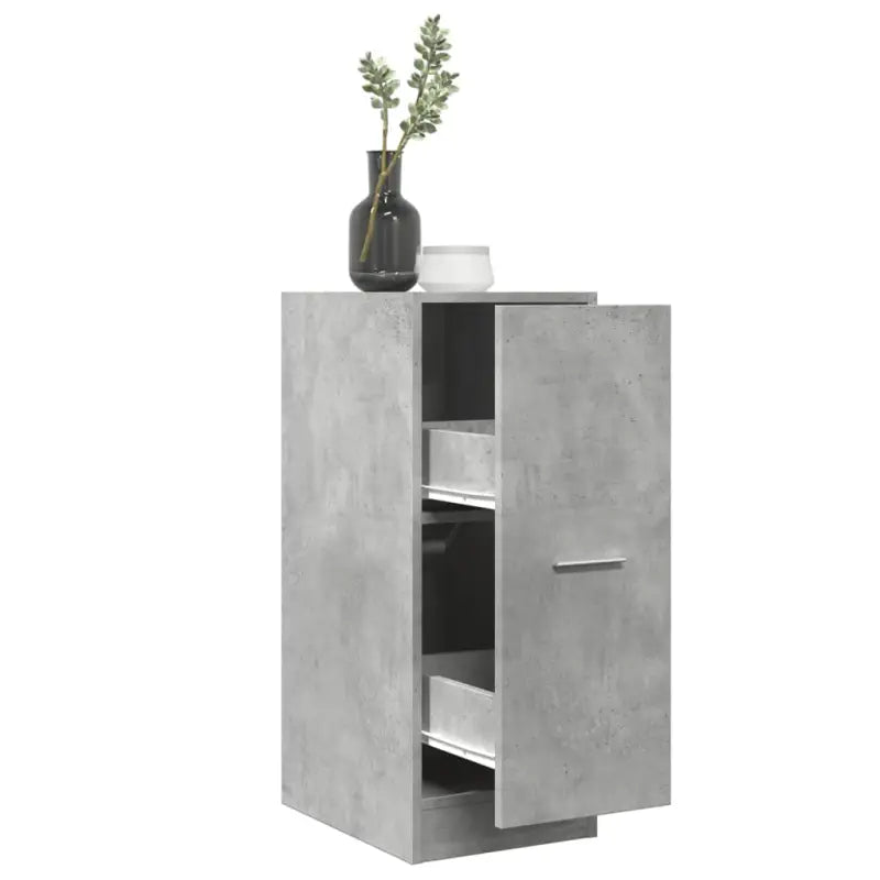 Opbergkast met bewerkt hout voor stijlvol en duurzaam opbergen - Betongrijs / 30 x 41 x 77.5 cm / 1 - Opbergkasten &