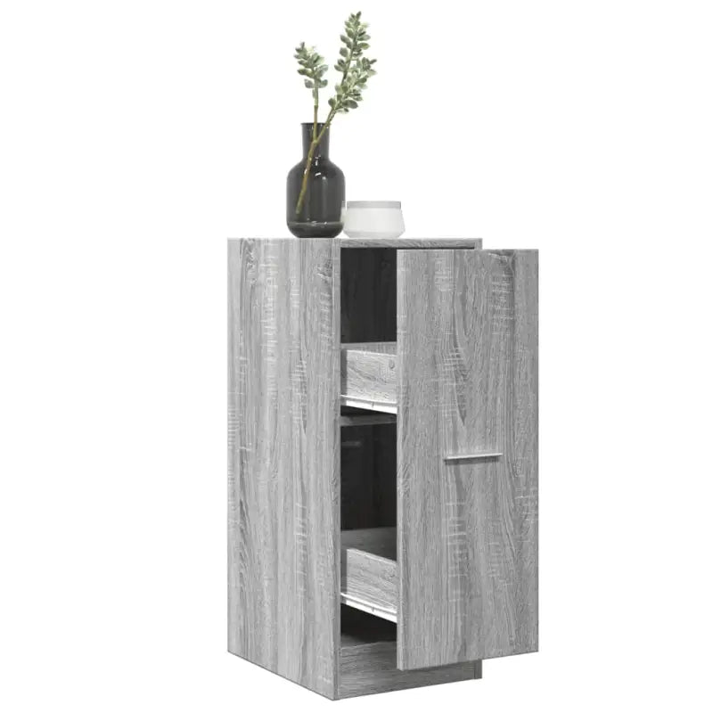 Opbergkast met bewerkt hout voor stijlvol en duurzaam opbergen - Grijs sonoma / 30 x 41 x 77.5 cm / 1 - Opbergkasten &