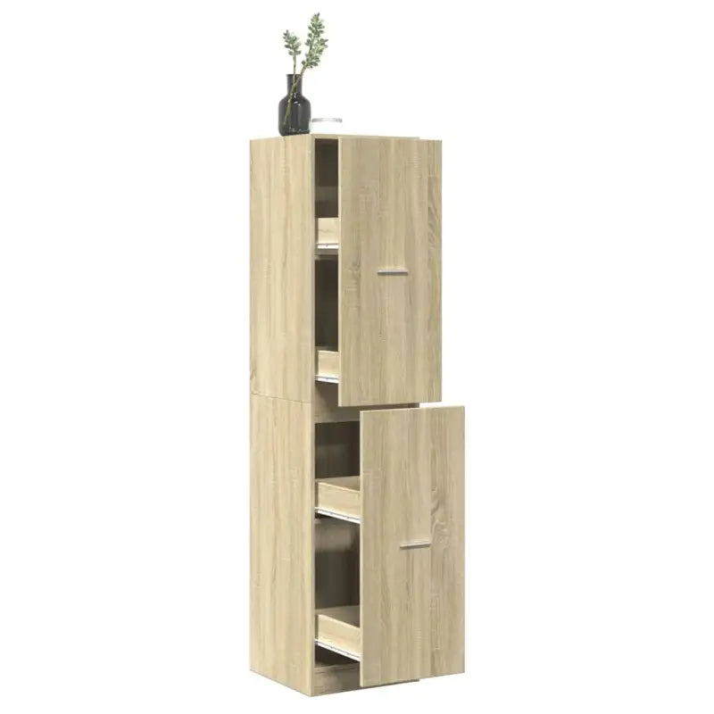 Opbergkast met bewerkt hout voor stijlvol en duurzaam opbergen - Sonoma eiken / 40 x 41 x 174.5 cm / 1 - Opbergkasten &
