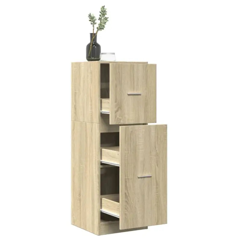 Opbergkast met bewerkt hout voor stijlvol en duurzaam opbergen - Sonoma eiken / 40 x 41 x 118 cm / 1 - Opbergkasten &