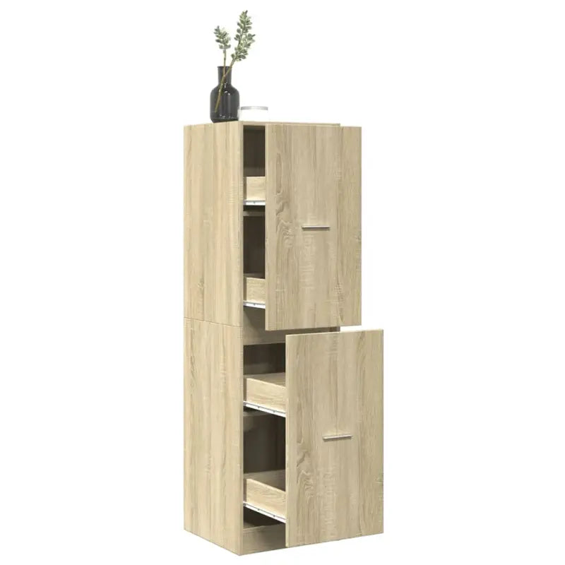 Opbergkast met bewerkt hout voor stijlvol en duurzaam opbergen - Sonoma eiken / 40 x 41 x 144.5 cm / 1 - Opbergkasten &