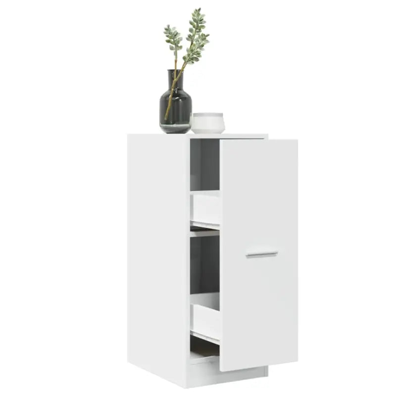 Opbergkast met bewerkt hout voor stijlvol en duurzaam opbergen - Wit / 30 x 41 x 77.5 cm / 1 - Opbergkasten &