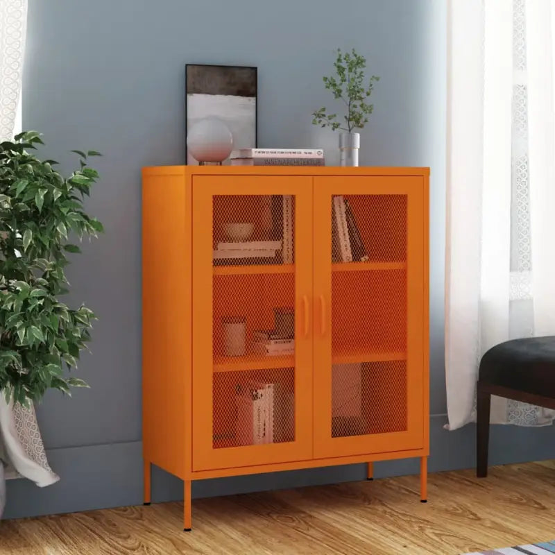 Opbergkast met stabiele stalen constructie en verstelbare poten - Oranje / 1 - Opbergkasten & lockerkasten