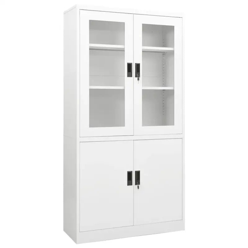 Opbergkast met verstelbare schappen en gehard glas voordeur - Opbergkasten & lockerkasten