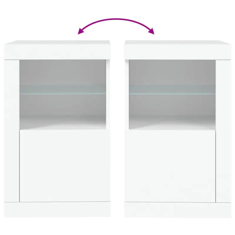 Opbergkasten met RGB LED-verlichting en bewerkt hout - Opbergkasten & lockerkasten