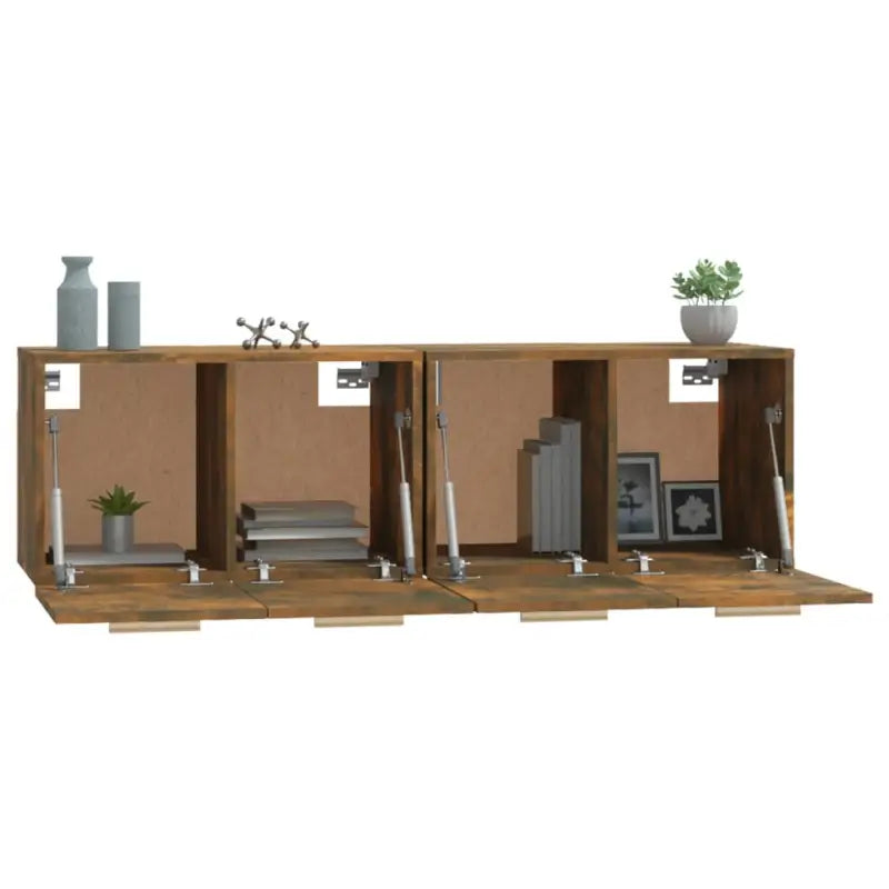 Opbergkasten van bewerkt hout voor muurbevestiging en decoratie - Opbergkasten & lockerkasten