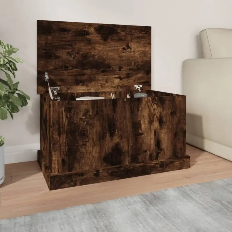 Opbergkist van bewerkt hout voor decoratie en praktische opbergruimte - Opbergkisten