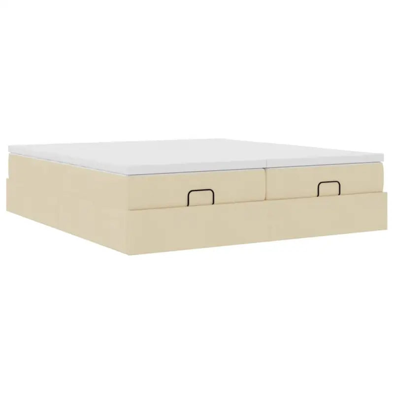 Ottomaan bed met ruime opbergruimte en crème materiaal vulling - Bedden & bedframes