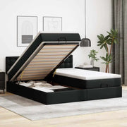 Ottomaan bed met ruime opbergruimte en zwart materiaal voor comfortabele nachten - Bedden & bedframes