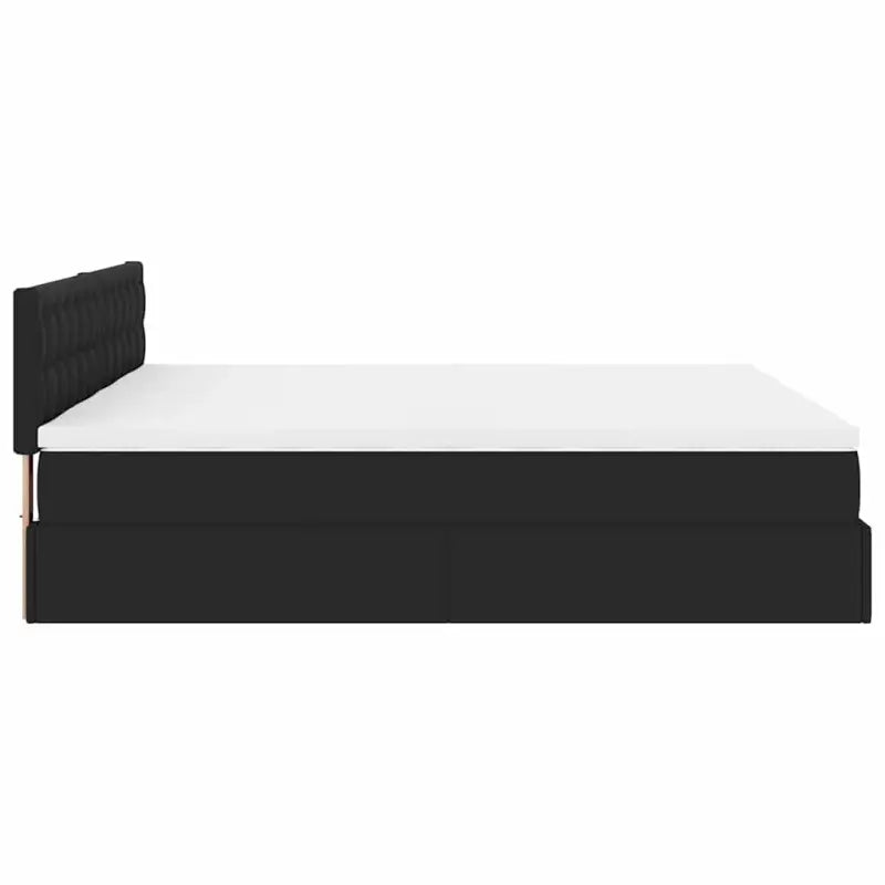 Ottomaan bed met ruime opbergruimte en zwart materiaal voor comfortabele nachten - Bedden & bedframes
