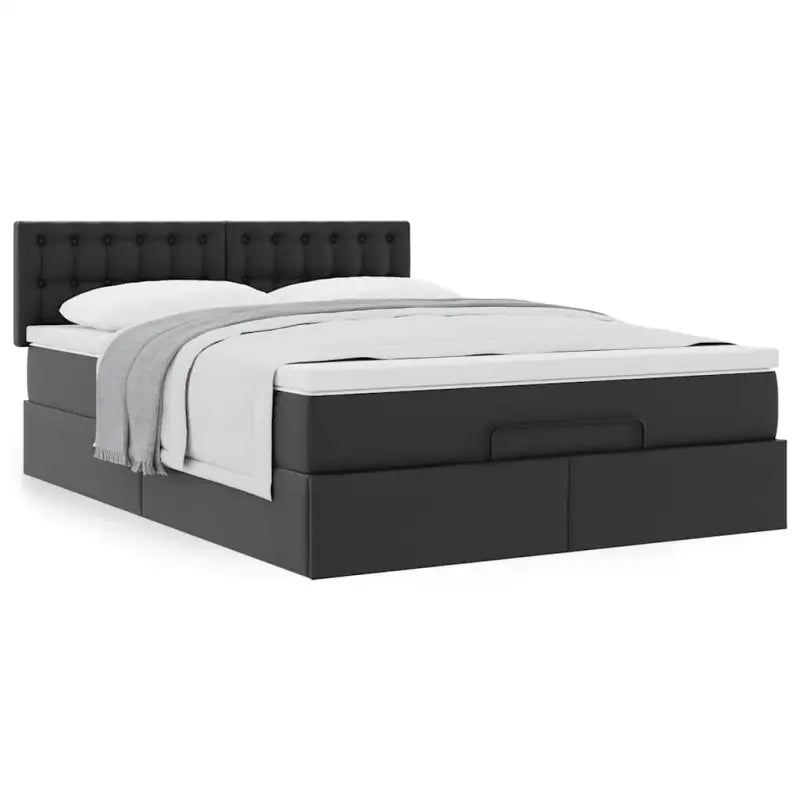 Ottomaanse bed met ruime opbergruimte en zwart materiaal voor comfort - Bedden & bedframes