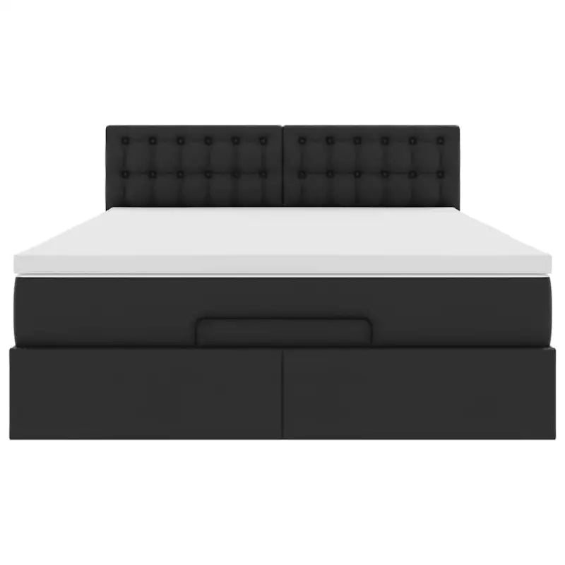 Ottomaanse bed met ruime opbergruimte en zwart materiaal voor comfort - Bedden & bedframes