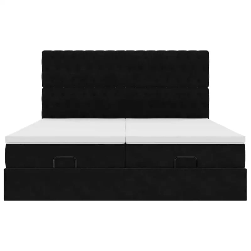 Ottomaanse bed met ruime opbergruimte in zwart materiaal - Bedden & bedframes